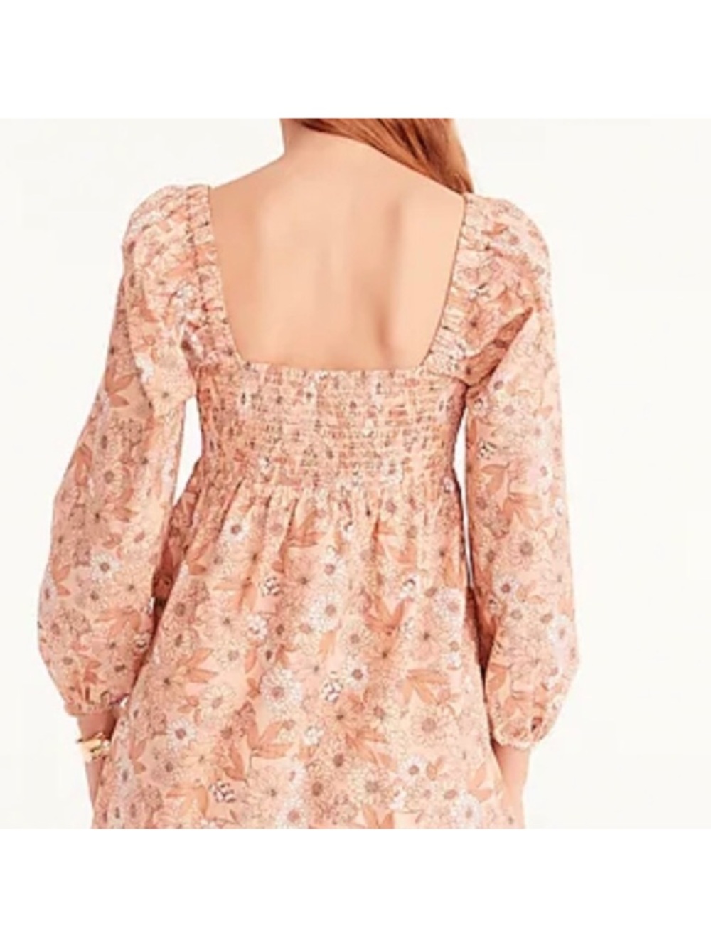 J.Crew Squareneck 100% Cotton Poplin Dress in the Zinnia Floral Print - Picture 3 of 12